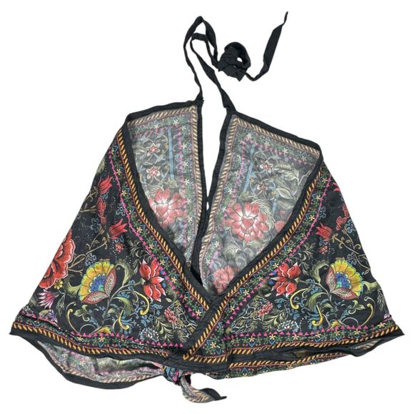 Natural Life Floral Bandana Scarf Style Halter Blouse Size Medium - Picture 8 of 8